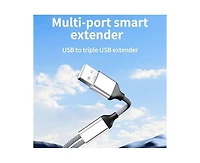 Risokeys 1-to-2 Usb Hub, High-Speed Data Transfer, Compact Portable Adapter for Laptop/Car, Ideal for Travelers,Car Owners