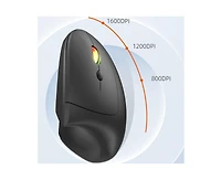 Risokeys Ergonomic Vertical Wireless Mouse, Dual Mode (Bluetooth 5.4 + 2.4G),Silent Click,3 Dpi Levels, for Office/Gaming,for Laptop/Pc/Mac