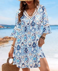 Cupshe Women's Such Grace Ornate Mini Beach Dress