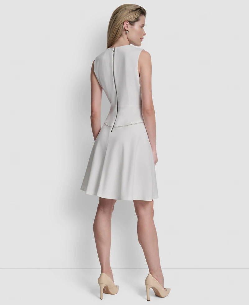 Dkny Women's Jewel Neck Sleeveless Dress