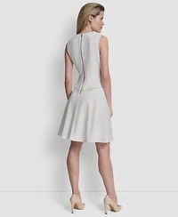 Dkny Women's Jewel Neck Sleeveless Dress