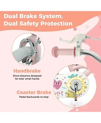 Mecale Kids Bike Adjustable for 3-8 Years Old Children - Stars and Moon
