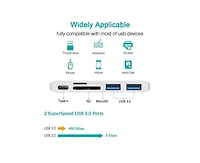 Risokeys 5-in-1 Usb-c Hub, 10Gbps Usb 3.1 Gen2 Transfer, Ideal for Home Office, Travel, Content Creation