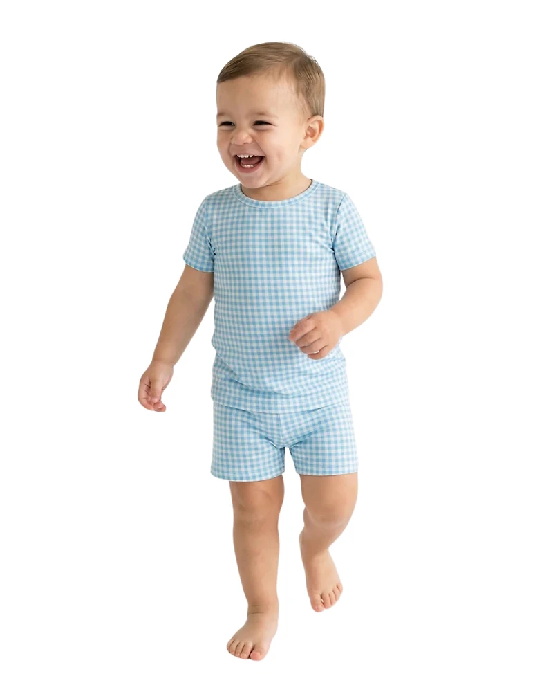 Motette Baby Boys Harbor Gingham Pajama Set