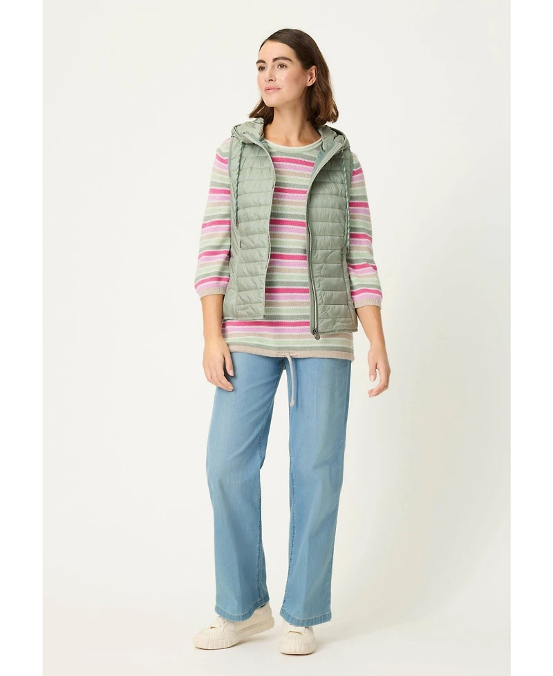 Olsen Women's Multi Colour Striped Sweater