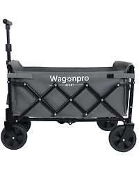Mondawe Expandable Dual-Layer Storage Wagon Utility Carts w/ 225LBS Capacity, 360° All-Terrain Wheels