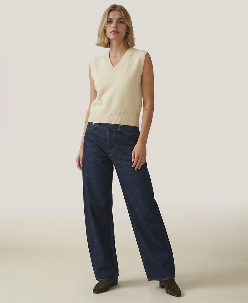 Naadam Women's V-Neck Sleeveless Vest