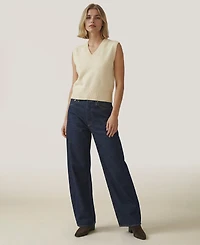 Naadam Women's V-Neck Sleeveless Vest