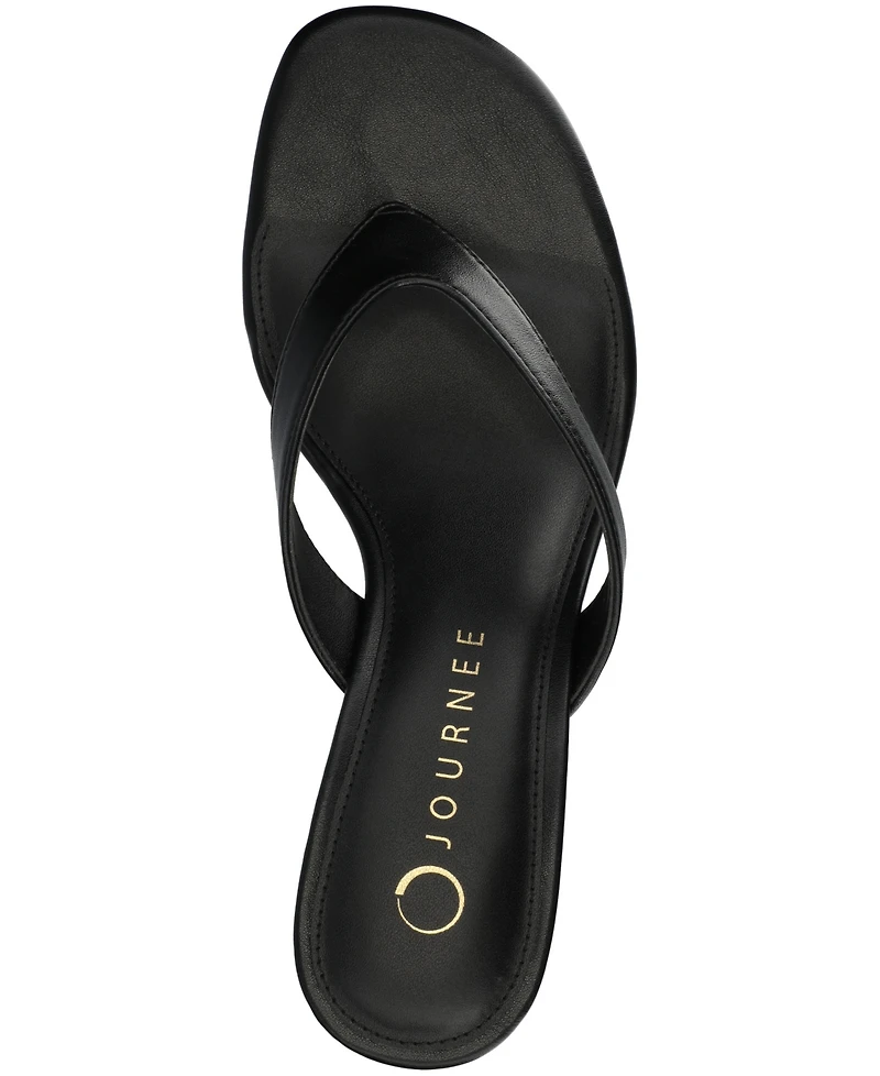 Journee Collection Women's Danielle Kitten Heel Flip Flop Sandals
