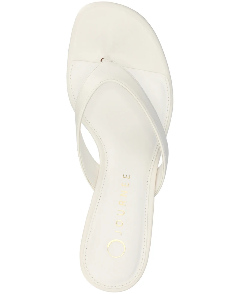 Journee Collection Women's Danielle Kitten Heel Flip Flop Sandals