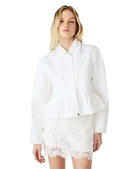 Steve Madden Women's Sloan Collared Zipper Jacket