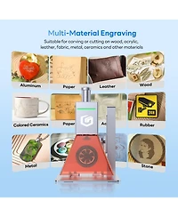 Zachvo Nano Portable Laser Engraver: 5000mm/s Speed, 0.01mm Precision, Cuts 6mm Wood & 4.5mm Acrylic, LightBurn