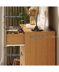 gaomon Fluted Dresser for Bedroom with 5 Drawers,32" Wide Modern Chest of Wooden Bedroom Chest