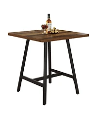 Tribesigns Square Dining Table for 2-4 People, 31.1” Industrial Kitchen Table for Small Spaces, Apartment, Dining Room, Living Room