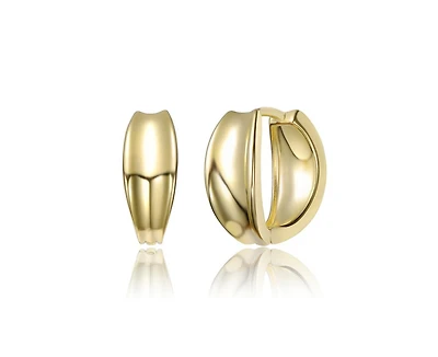 Rachel Glauber Chic Small Huggie Hoop Earrings in 14K Gold Plated
