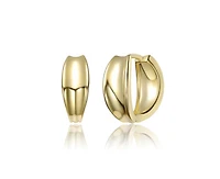 Rachel Glauber Chic Small Huggie Hoop Earrings in 14K Gold Plated