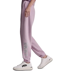Dkny Sport Women's 1989 Rhinestone Logo High-Rise Relaxed Joggers