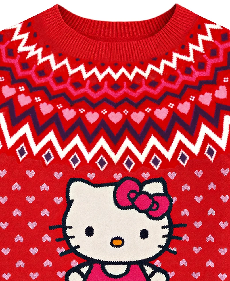 Kate Mack Girls' 2T-6X Hello Kitty Fair Isle Sweater