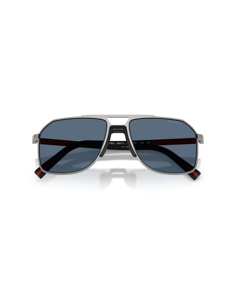 Prada Linea Rossa Men's Pilot Sunglasses, Ps B51S