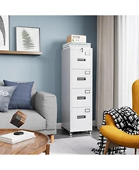 gaomon Heavy Duty Steel File Cabinet with 4 Lockable Drawers – Vertical Organizer for A4/Letter/Legal Documents – Independent Locks