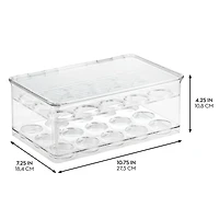 iDesign Plastic 2-Tier Coffee Pod Organizer with Lid, The Linus Collection 7.25" x 10.75" x 4.25" Clear