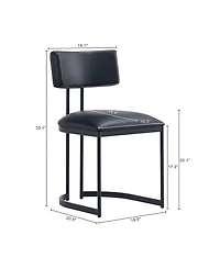 uno 33.1" Faux Leather Upholstered Dining Side Chair