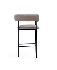 Onda 35.8" Faux Leather Upholstered Counter Stool