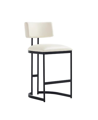 Juno 38.2" Faux Leather Upholstered Counter Stool
