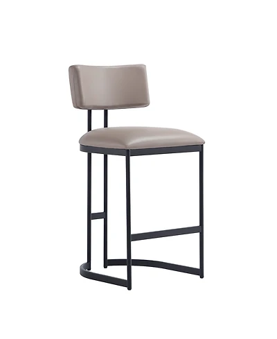 Juno 38.2" Faux Leather Upholstered Counter Stool