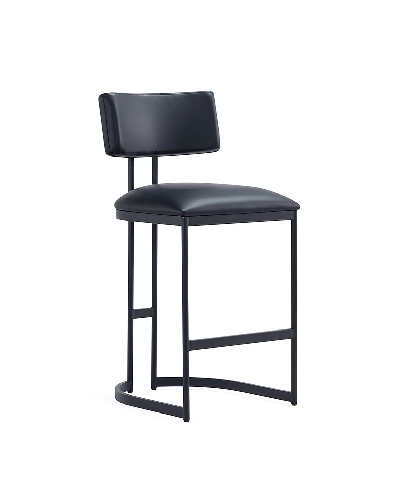 Juno 38.2" Faux Leather Upholstered Counter Stool