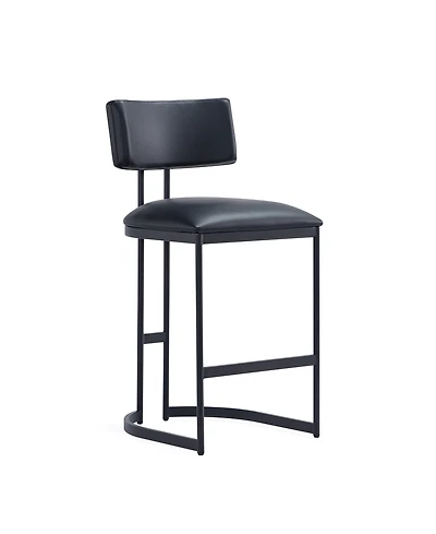 Juno 38.2" Faux Leather Upholstered Counter Stool