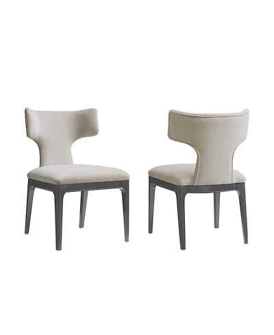 Eloria Chenille Upholstered Dining Side Chairs, Set of 2