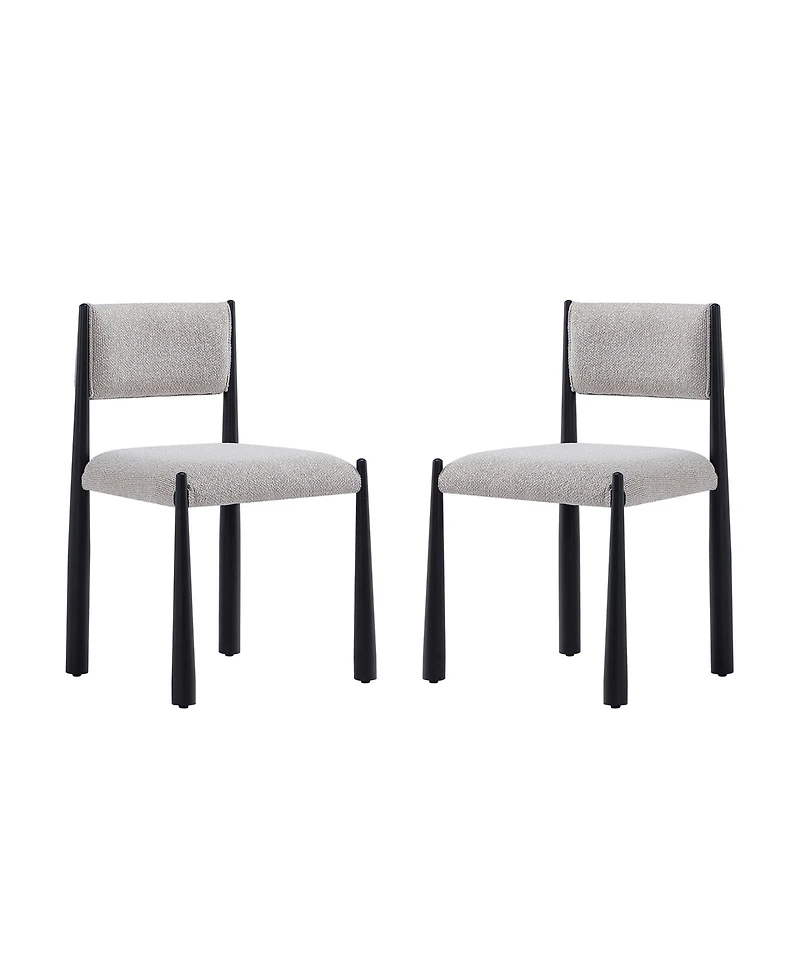 Lennor Boucle Upholstered Dining Side Chairs, Set of 2