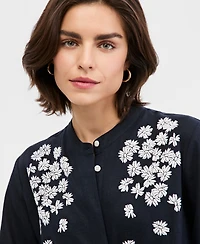 Nautica Women's Puff-Print Button-Front Tunic