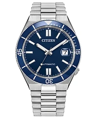 Citizen Men's Tsuyosa Shore Silver-Tone Stainless Steel Bracelet Watch, 40mm