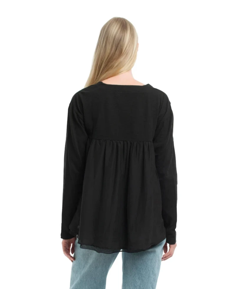 Wilt Clothing Women's Button Front Mixed Cardigan