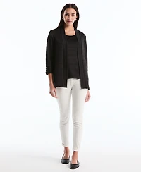 Rafaella Petite Ottoman Knit Cardigan Sweater