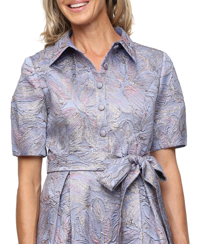 Alex Evenings Women's Collared Ball Gown