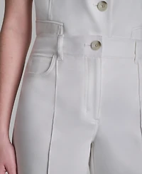 Dkny Women's Straight Leg Pintuck Pants