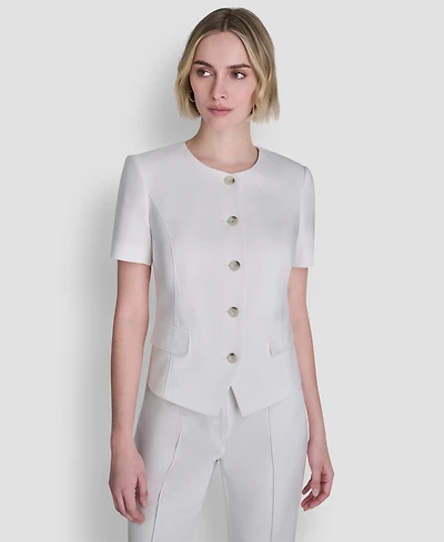 Dkny Women's Crewneck Short-Sleeve Top