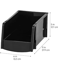 Iris Usa Stackable Plastic Storage Bins, 4 Pack