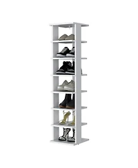 Fm Furniture Ivonny 7-Tier Tall Vertical Shoe Rack, Freestanding Organizer with Open Shelves