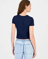 Hippie Rose Juniors' Cropped Crewneck T-Shirt