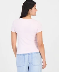 Rebellious One Juniors' Embellished Crewneck T-Shirt