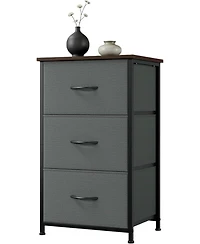gaomon Stylish 3-Drawer Dresser with Removable Fabric Bins, Multi-Functional Storage Organizer for Bedroom, Living Room, Closet, Entryway