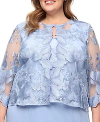 Alex Evenings Plus Scoop Neck Jacket Dress