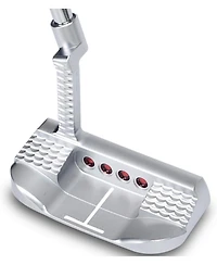 Wosofe 34inch Golf Club Putter Men's Right Hand with Black Red HeadCovers Pu Grip Cnc Steel Mallet Professional