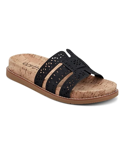 Earth Women's Fairren Flat Slip-On Footbed Sandals