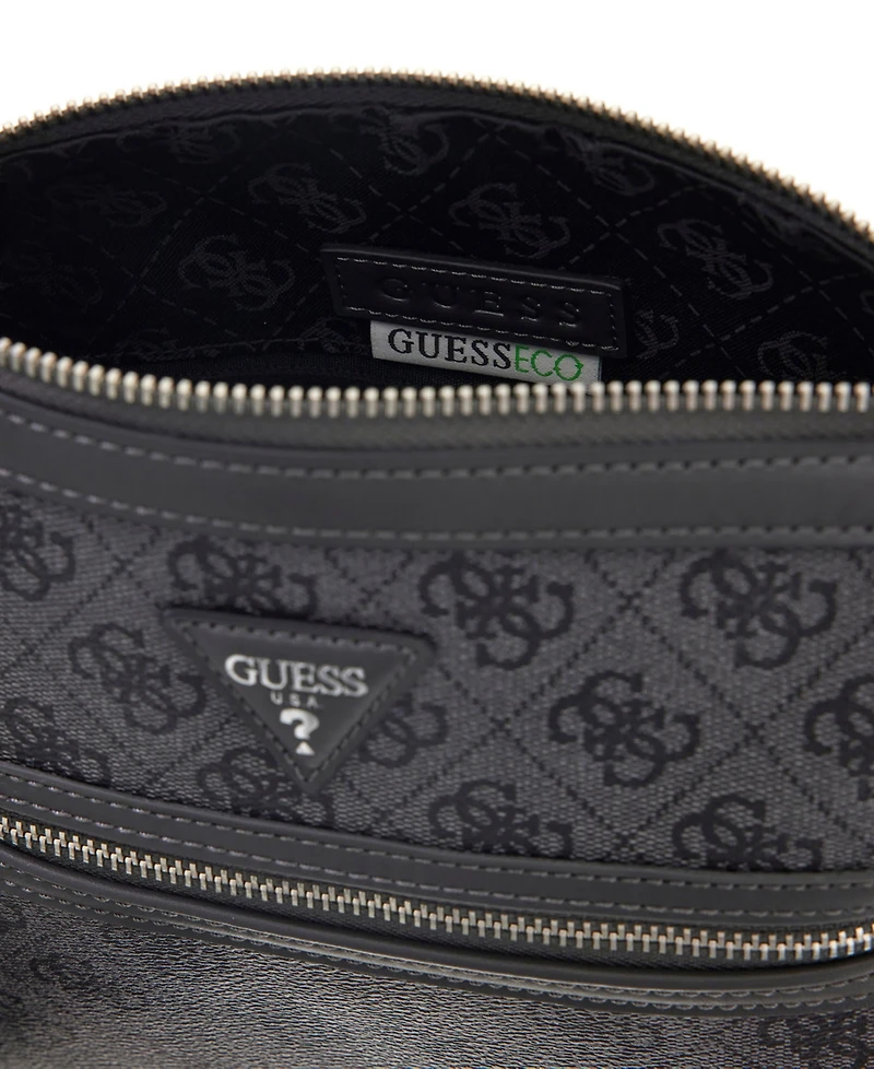 Guess Men's Milano Monogram Pattern Crossbody Bag