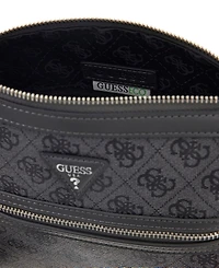 Guess Men's Milano Monogram Pattern Crossbody Bag